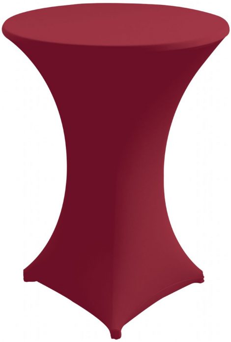 Strechdug for cafebord Ø 80 * H 110 cm 4 ben Bordaux