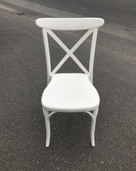 Cross-back chair i kvalitets plastik