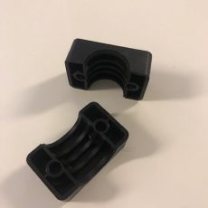 Sort rør bærer ø 25mm 100 sæt til SPOTPRIS