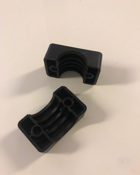 Sort rør bærer ø 25mm