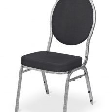 Banquet steel stol sort med grå stel